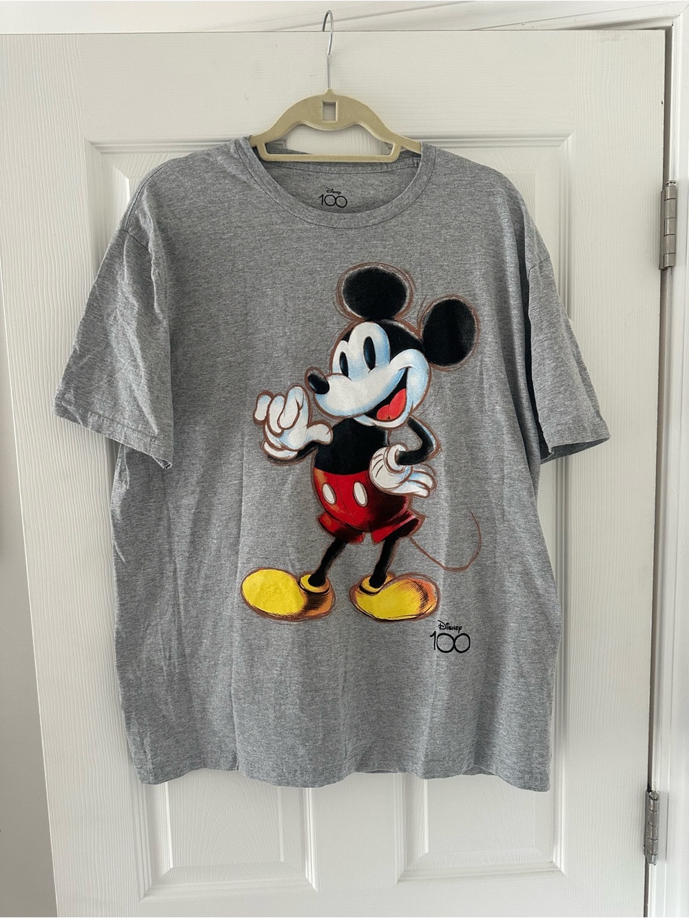 Disney 100 Mickey Mouse Gray Graphic T-Shirt